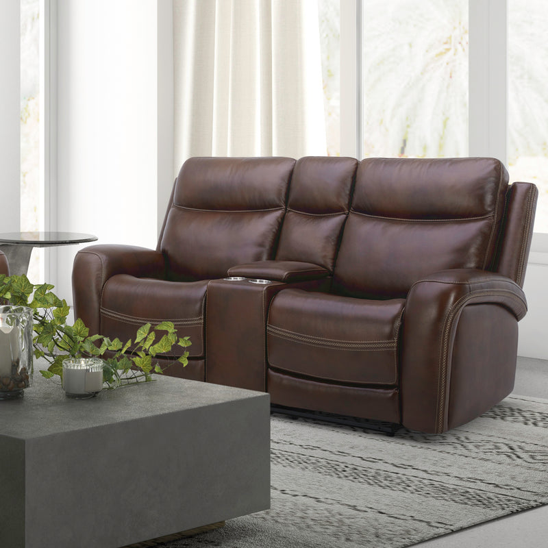 Blair Loveseat w/Console P2 & ZG - Cognac