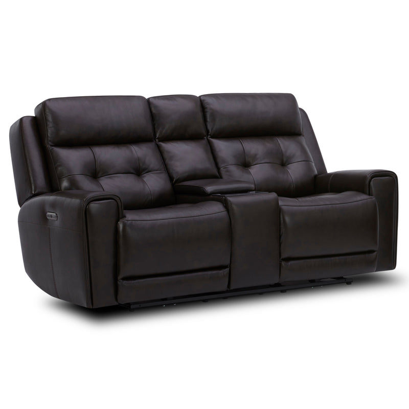 Carrington Loveseat w/Console P3 & ZG - Dark Brown