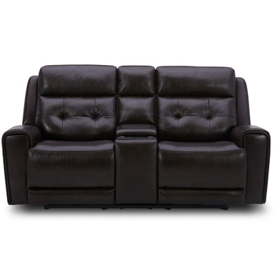Carrington Loveseat w/Console P3 & ZG - Dark Brown