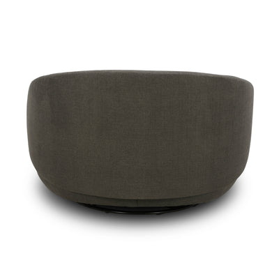 Haley Uph Swivel Cuddler Chair - Charcoal
