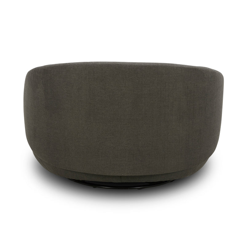 Haley Uph Swivel Cuddler Chair - Charcoal