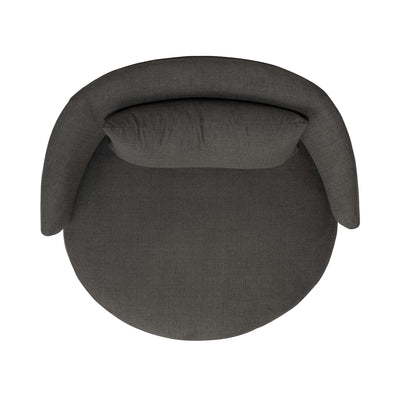 Haley Uph Swivel Cuddler Chair - Charcoal