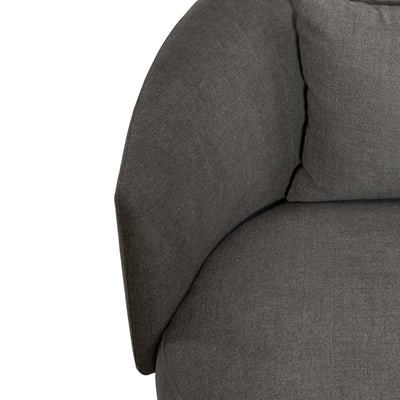 Haley Uph Swivel Cuddler Chair - Charcoal