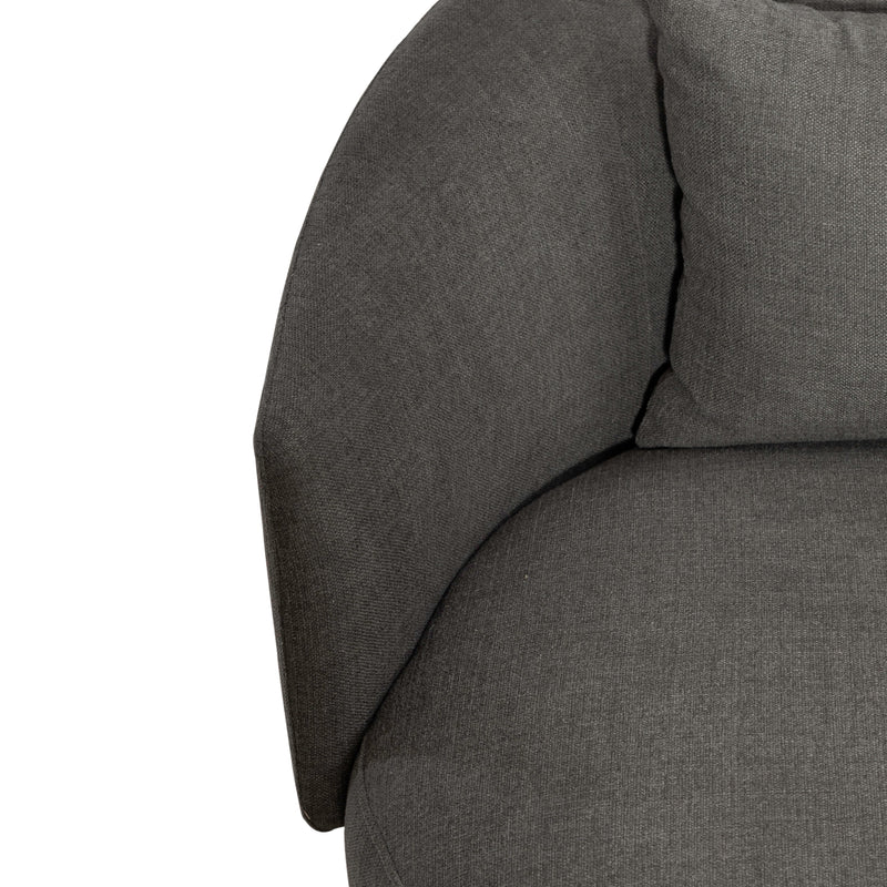 Haley Uph Swivel Cuddler Chair - Charcoal