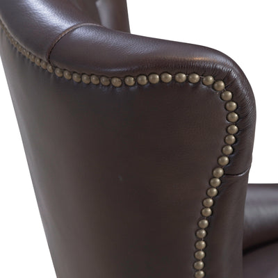Garrison Leather Accent Chair - Brown