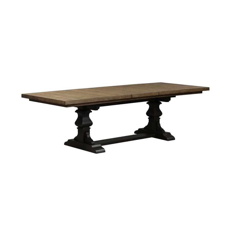 7 Piece Trestle Table Set (879-DR-7TRS)