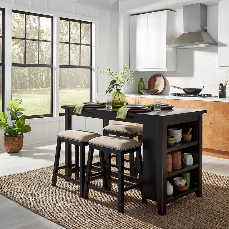Brook Creek 5 Piece Counter Set - Black